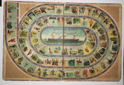 null ANCIENT GAME OF THE GOOSE - THE TOUR OF THE WORLD - "Il giro del Mondo". XIX...