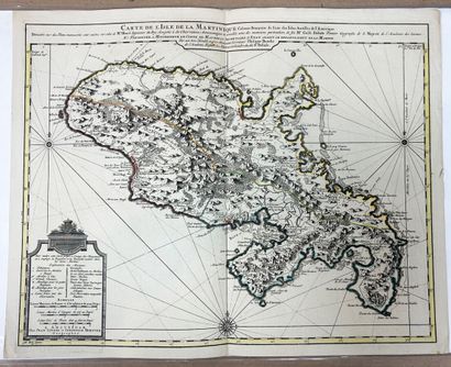 null MARTINIQUE - ANTILLES - "Carte de l'Isle de la MARTINIQUE Colonie française...