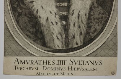 null TURQUIE - PORTRAIT du SULTAN MURAD IV (1612-1640) - "Amurathes IIII Sultanus...
