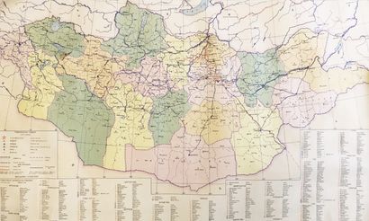 MONGOLIA - [MAP OF MONGOLIA]. 1984. Printed...