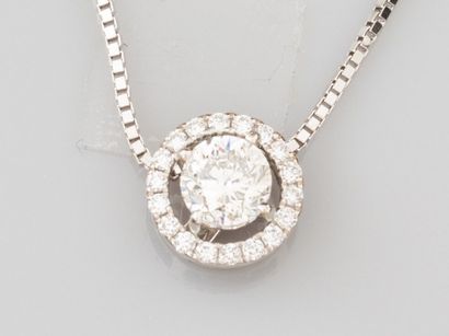 Necklace in 750°/°°(18K) white gold, with...