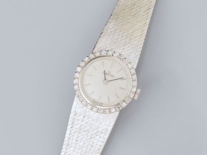 OMEGA, ladies' watch in 750°/°°(18K) white...