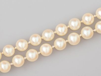 null Collier de perles de culture Akoya de diamètre 5.5/6 mm. L: 44 cm