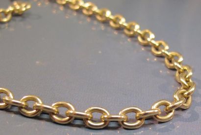 null Bracelet en or jaune maille forçat. 10 g. L: 20 cm