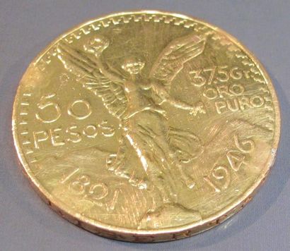 null Pièce en or de 50 pesos mexicains