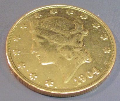 null Pièce en or de 20 $ américains 1904
