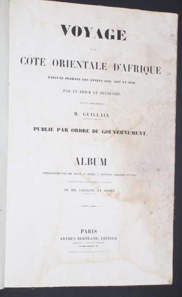 null ALBUM - "VOYAGE DE LA CÔTE ORIENTALE D'AFRIQUE exécuté pendant les années 1846,...