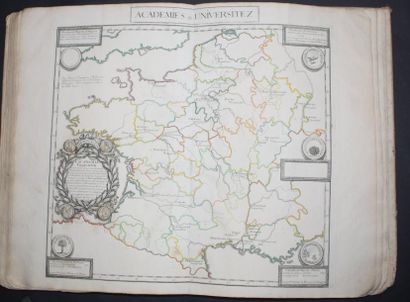 null FRANCE - (ATLAS DU XVIIème contenant 44 CARTES DE LA FRANCE) gravées, vers 1680:...