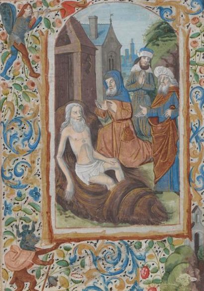 Ecole française (Paris), vers 1490 Maître du manuscrit Latin 13297 de la BN. Job...