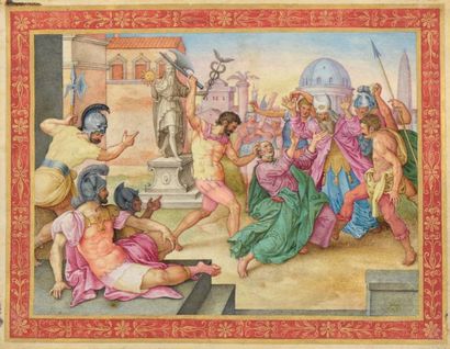 ÉCOLE FRANCO-ITALIENNE, Dernier tiers du XVIe siècle 1- La mort d'un empereur romain...