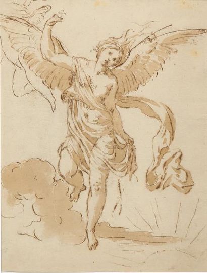 BALESTRA Antonio Vérone 1666 - id.; 1740 L'Aurore Plume, encre brune et lavis de...