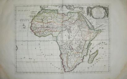 null GRANDE CARTE GENERALE DE L'AFRIQUE - "AFRICA vetus, Nicolai Sanson; recognita,...