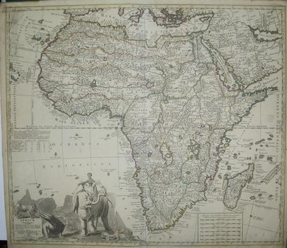 null CARTE D'AFRIQUE GENERALE & MADAGASCAR par Adam F. ZUERNER (1680-1742) & Pieter...