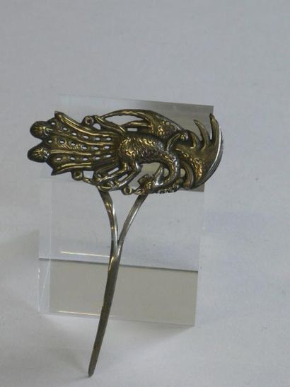 null Petite parure de cheveux en métal représentant un phoenix. Longueur: 7,5 cm,...