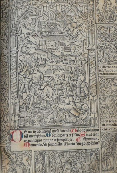 null HEURES de la Vierge Marie. S.l.n.d (Paris, vers 1540) In 8°, basane jaspée,...
