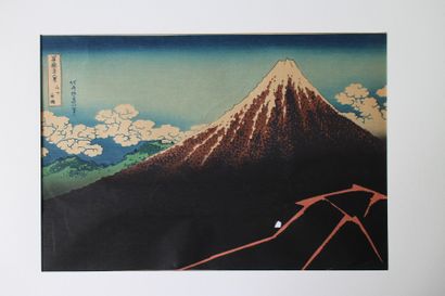 Katsushika Hokusai (1760-1849), oban yoko-e, de la série Fugaku Sanjûrokkei (les...