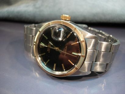 null ROLEX montre bracelet d'homme en or et acier, modèle Précision Oyster date ,...