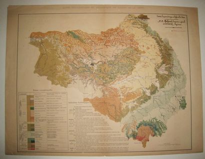 null ILE-DE-FRANCE - "CARTE HYDROLOGIQUE et GEOLOGIQUE du Bassin de la SEINE, PL....