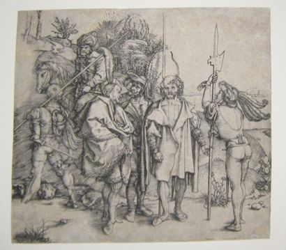 null DÜRER Albrecht (Nüremberg 1471 † 1528) "Cinq Soldats et un Turc sur un cheval"....