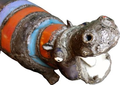 null Bernard Melois

artiste francais né en 1939

Sculpture en tôle en forme d’hippopotame

37...