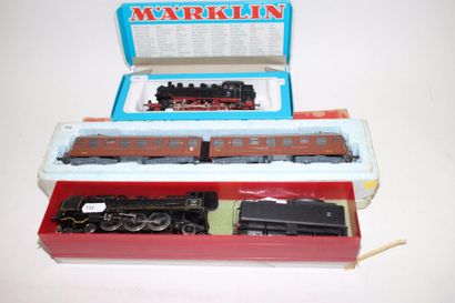 null HAG - MARKLIN : loco-tender DB 140 – motrice double Ae 8/8 n° 241 – partie de...