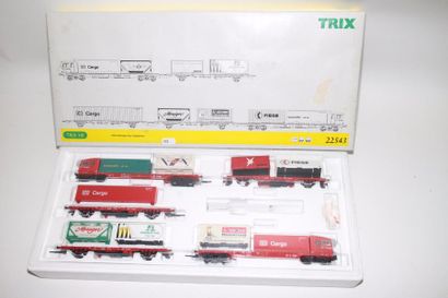 null TRIX : train marchandises auto moteur « CONGOSPRINTER » 22543.