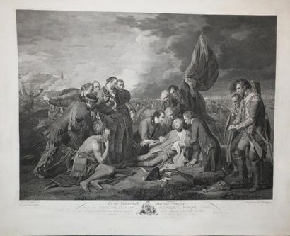 null CANADA - "The DEATH of GENERAL WOLFE" (La Mort du Général WOLFE). 1789. Gravée...