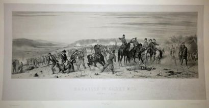 null ETATS-UNIS - "BATAILLE de GAINE'S MILL, VIRGINIE (27 juin 1862)". XIXème. Grande...