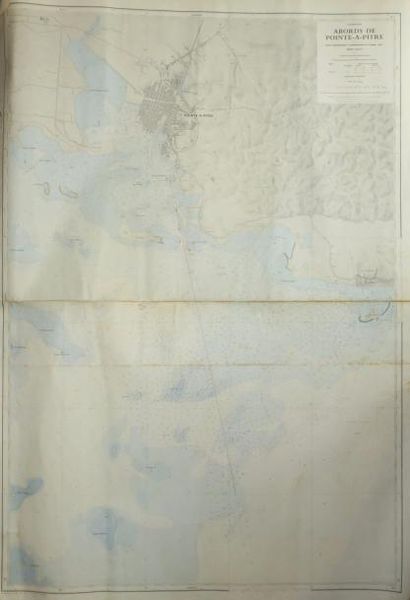 null GUADELOUPE - CARTE des "Abords de POINTE-A-PITRE, Service hydrographique et...