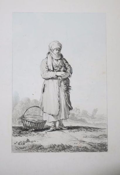 null LITUANIE - "Paysanne de Lithuanie". 1817. Gravure à l'aquatinte par Philibert...