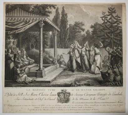 COPIA Jacques-Louis (Landau 1764 - Paris 1799) "La Matinée Turc ou le Sultan Saladin,...