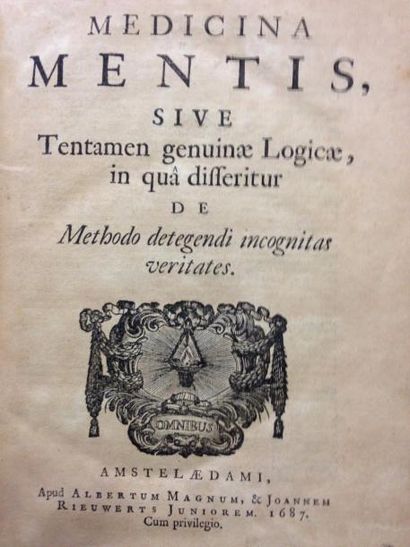 null TSCHIRNHAUS (Ehrenfried Walter von) : Medicina mentis (et) Medicina Corporis....