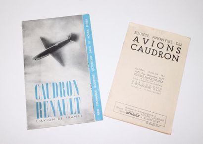 null AVIONS CAUDRON	

2 plaquettes publicitaires présentant la gamme des avions Caudron...