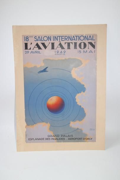 null 18e SALON INTERNATIONAL DE L’AVIATION de 1949.

Affiche illustrée par Paul Colin....