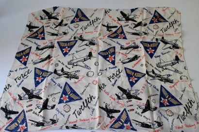 null 12th AIR FORCE Foulard décoré de l’insigne de la 12th Air Force aérienne tactique...