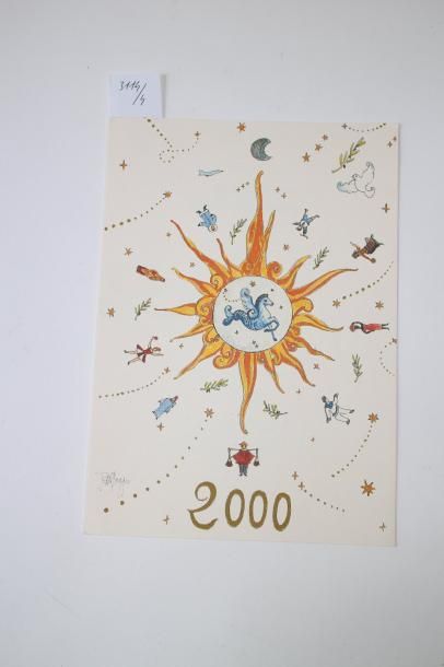 null RARE MENU CONCORDE AROUND THE WORLD

 Menu spécial an 2000 illustré par Boggio...