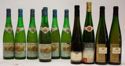 null LOT de 14 bouteilles VINS D'ALSACE : 2 RIESLING 2006 - Wunst & Mann, 1 RIESLING...