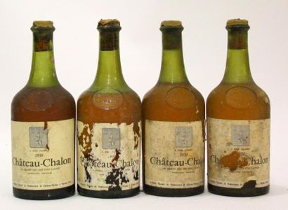 null 4 bouteilles CHÂTEAU CHALON - Fruitiére VINICOLE 1959
Etiquettes très abimées,...