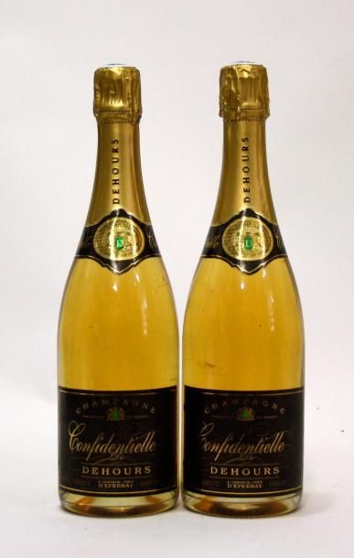 null 2 bouteilles CHAMPAGNE DEHOURS Cuvée "Confidentielle" 
