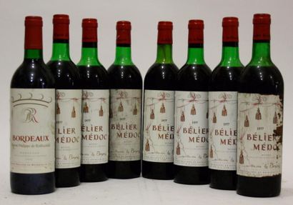 null LOT 8 bouteilles DOMAINES de ROTHSCHILD Négociants 7 bouteilles VINS DE LA BERGERIE...