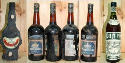 null LOT DE 6 bouteiiles ALCOOLS DIVERS : 4 bouteilles CHERRY HEERING - PETER F....