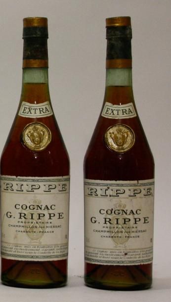 null 2 Flacons 70 cl. COGNAC "EXTRA" - G. RIPPE 
