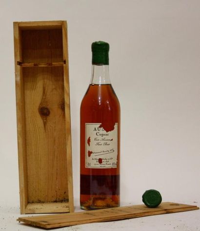 null 1 Flacons 70cl COGNAC très ancien "Fins Bois" exemplaire 195 - AUDRY Etiquette...