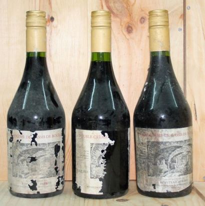 null 3 bouteilles DOUBLE CREME DE CASSIS PRUNEL de BOURGOGNE - ROPITEAU 
Etiquettes...