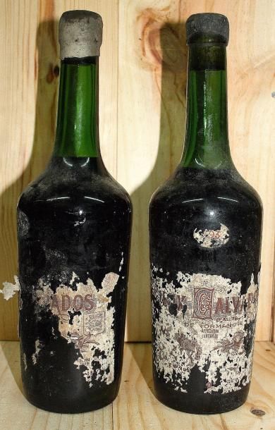 null 2 bouteilles CALVADOS "Vieille reserve" Pierre HUET 1893
Etiquettes abîmées...
