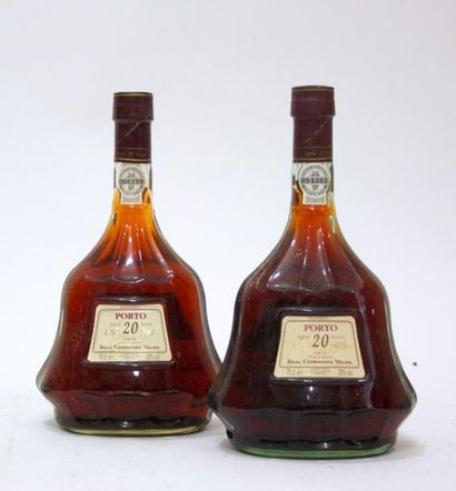 null 2 bouteilles PORTO TAWNY Real Companhia Velha "20 ans" 75 cl 
