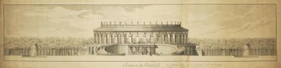 null ARCHITECTURE - PARIS (75) - PROJET DE WAUXHALL par M. MONET (2 planches sur...