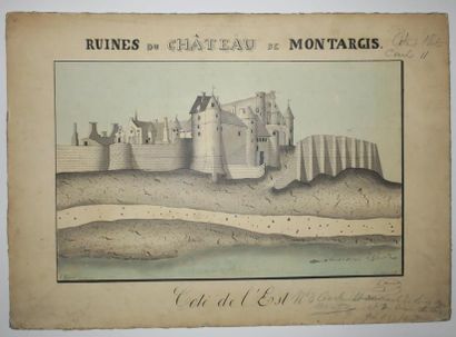 null LOIRET (45) - MONTARGIS - "Ruines du CHÂTEAU DE MONTARGIS, Côté de l'Est" &...