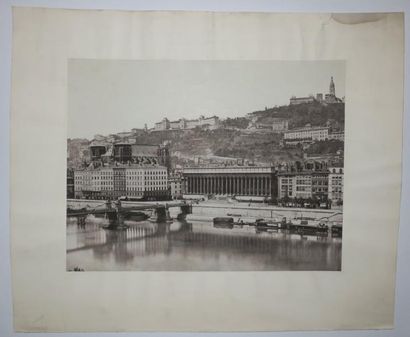 null RHÔNE (69) - PHOTO ANCIENNE de LYON (Passerelle du PALAIS DE JUSTICE). (36 x...