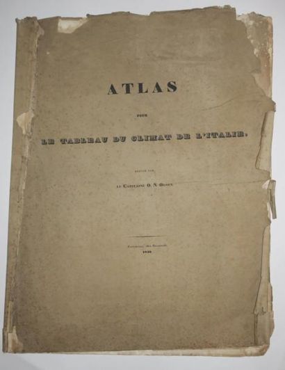 null ITALIE - "ATLAS pour le TABLEAU DU CLIMAT DE L'ITALIE". 1839. Dressé par Le...
